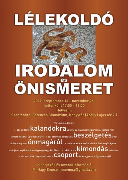 Irodalom és önismeret - Irodalomterápiás műhely