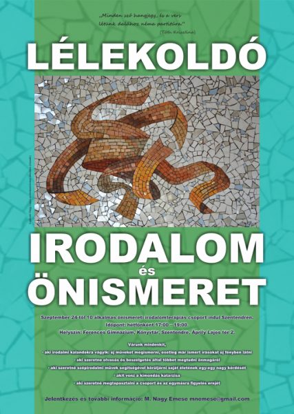Irodalom és önismeret - Irodalomterápiás műhely