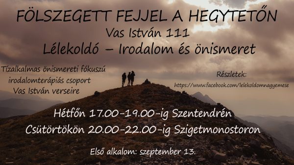 Irodalom és önismeret - Irodalomterápiás műhely